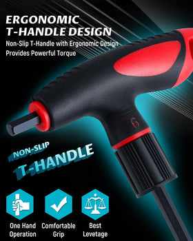 Lichamp 3mm T-handle hex wrench with comfortable control for small fasteners.