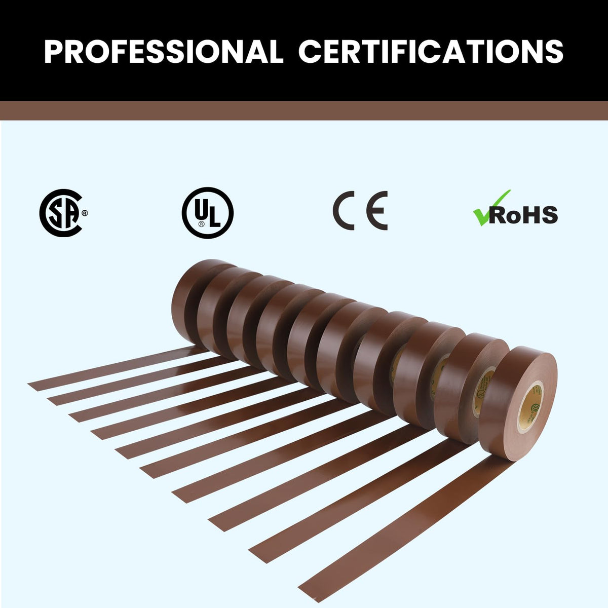 UL/CSA-listed badge on roll highlighting certified industrial quality
