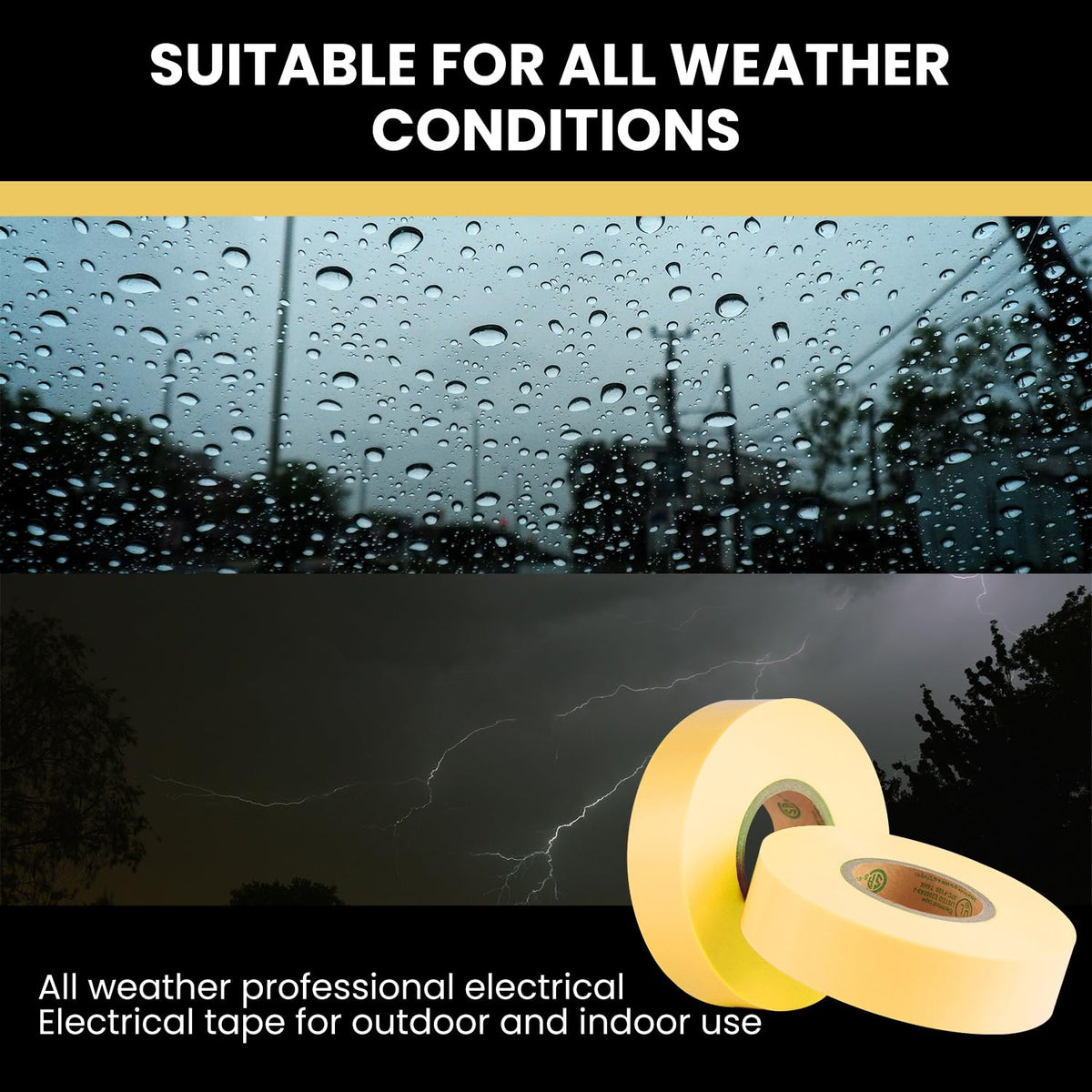 Lichamp tape's bright yellow color enhances visibility for quick identification