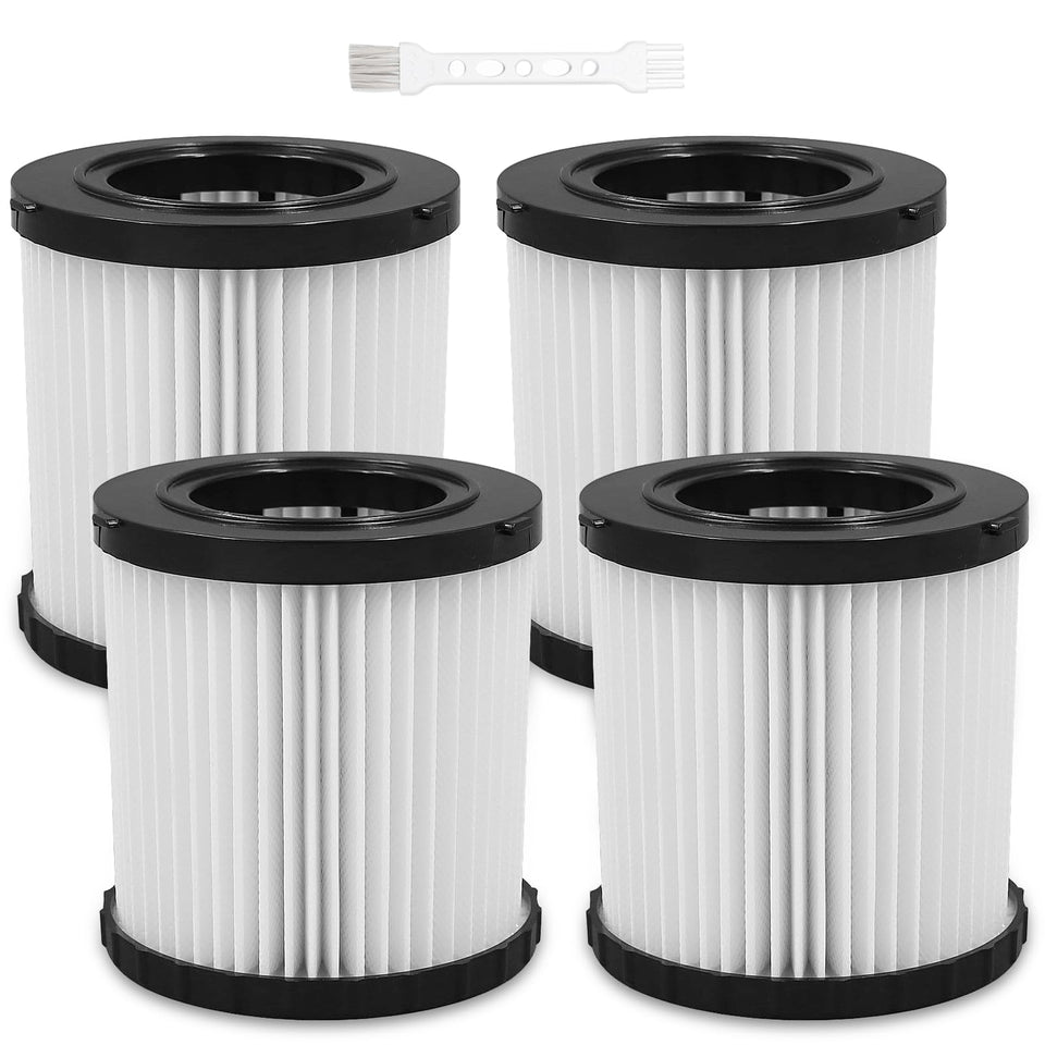 Frontal view of Lichelete DCV581H four-pack filter set for easy replacement.