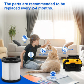 In-use view shows tool-free swap for easy maintenance.