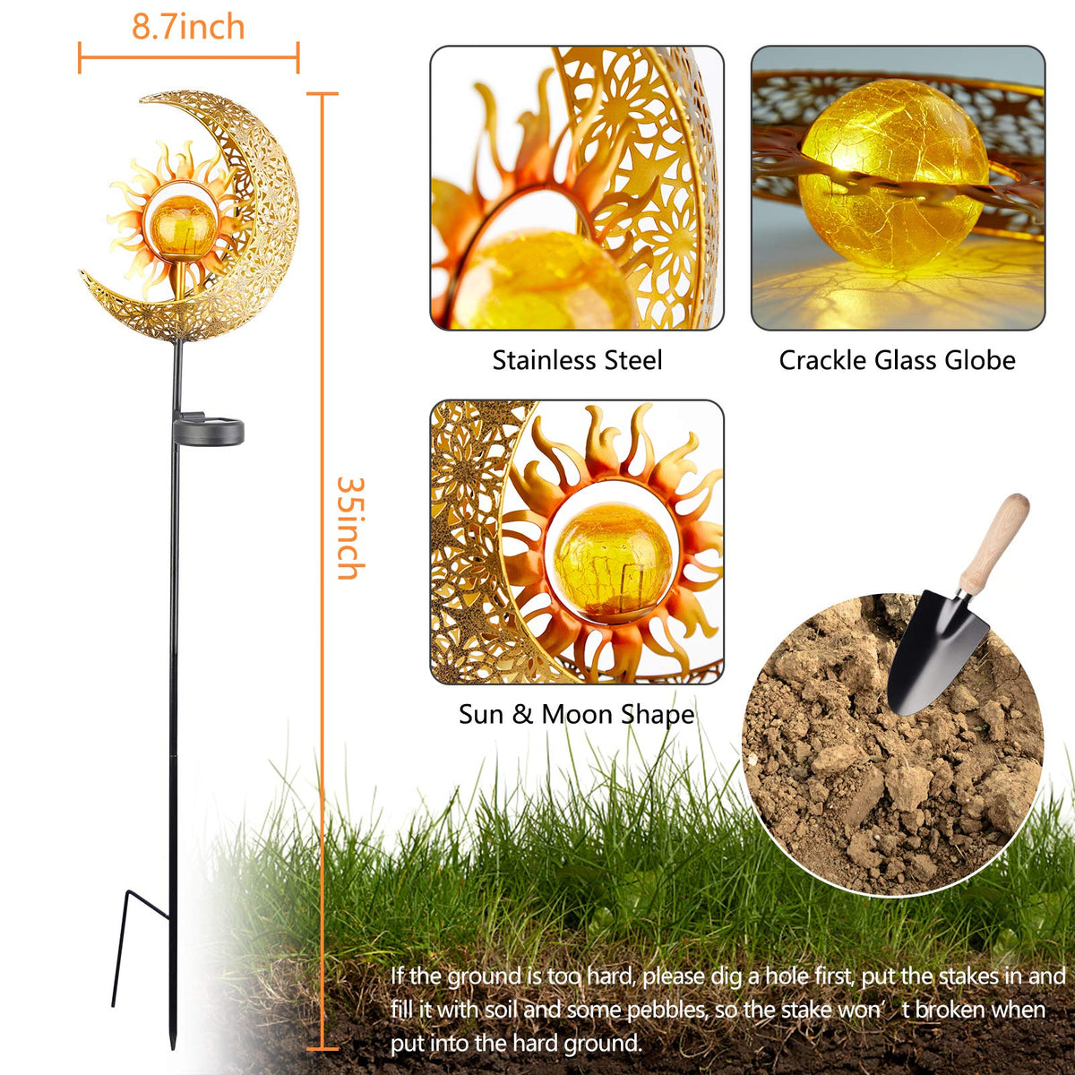 LICKLIP easy-install garden stake installs in seconds without tools