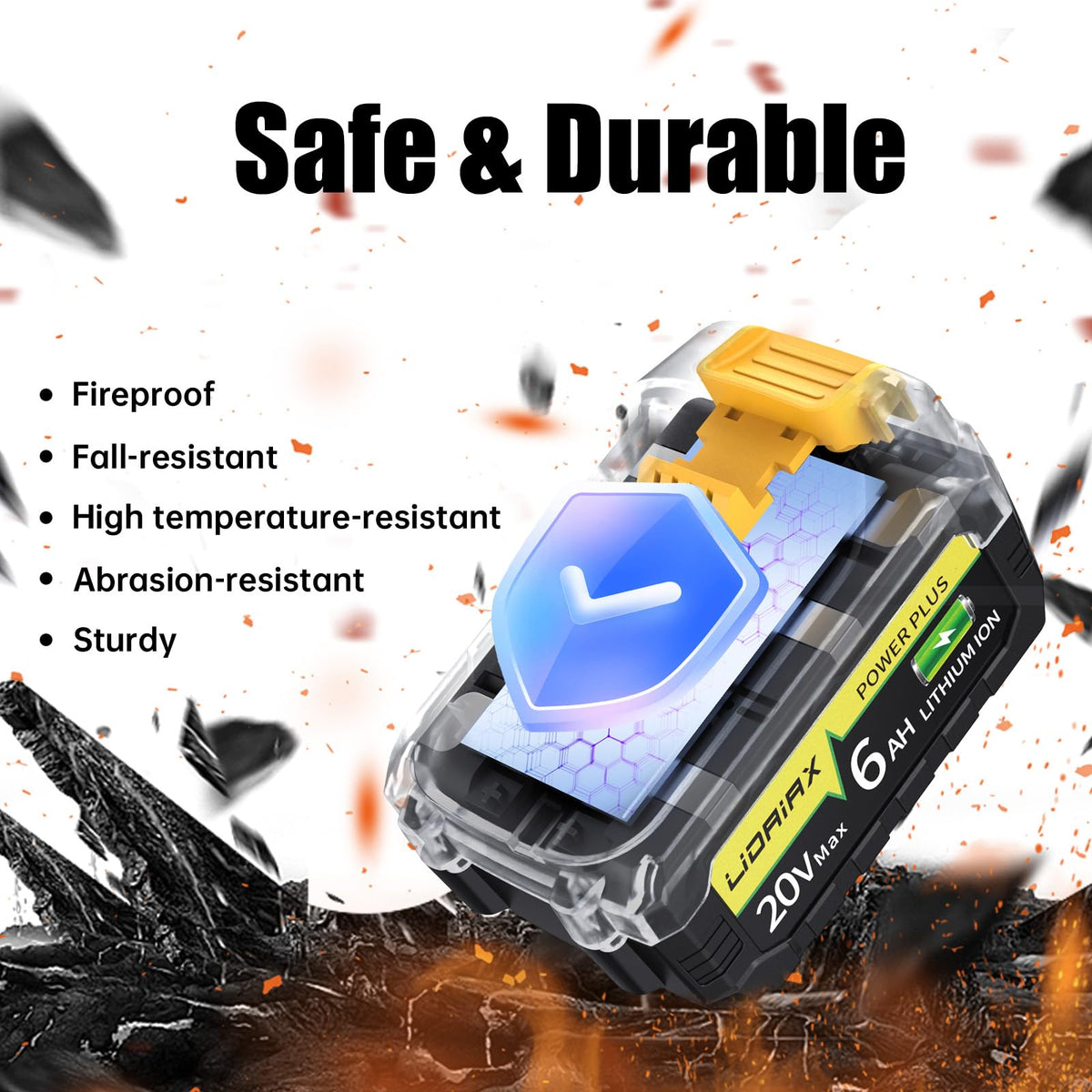 LIDAIAX compatibility with Dewalt 20V Max models broadens tool options.