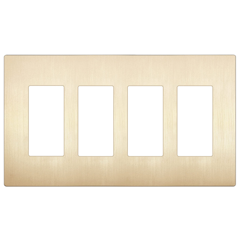 LIDER decorator switch cover in brushed gold for elegant, easy-to-clean wall plate