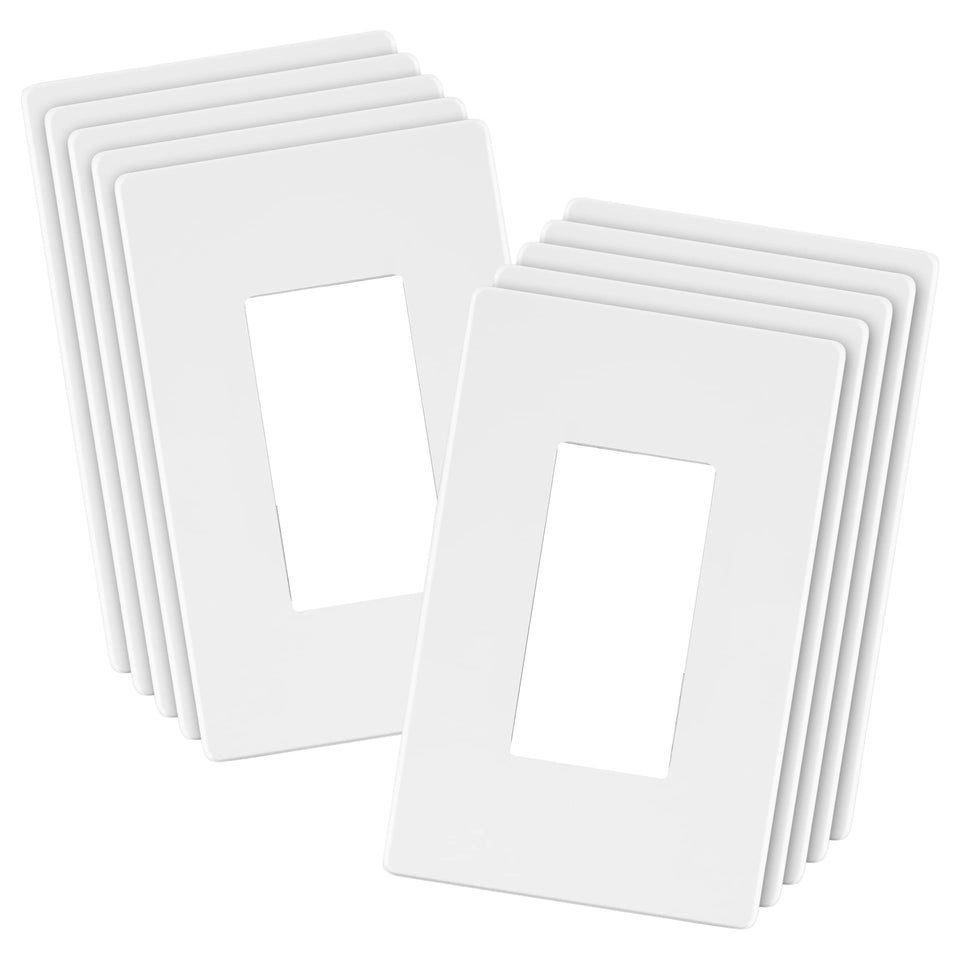 LIDER decorator switch cover with screwless wall plate fits 1-gang setups.