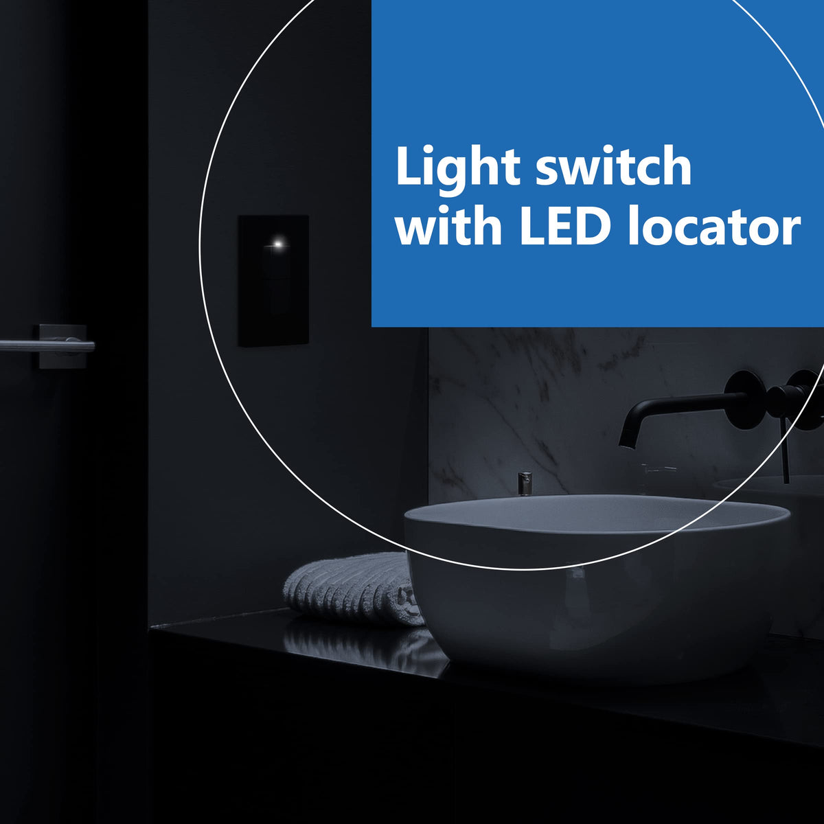 LIDER lighted version with LED locator for nighttime switch location