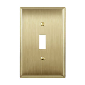 LIDER LMWP-11M brushed brass wall plate front view shows premium finish and durable steel construction