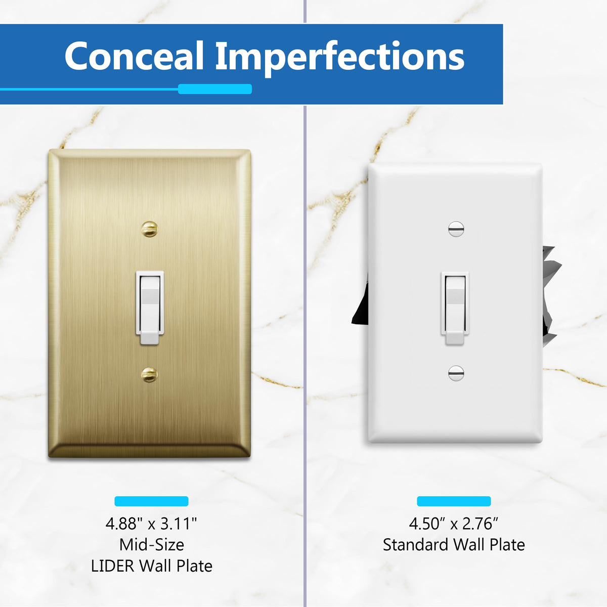 LIDER LMWP-11M wall plate side profile emphasizes mid-size footprint