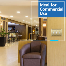 LIDER LMWP-13M-BB wall plate installed on a standard wall box