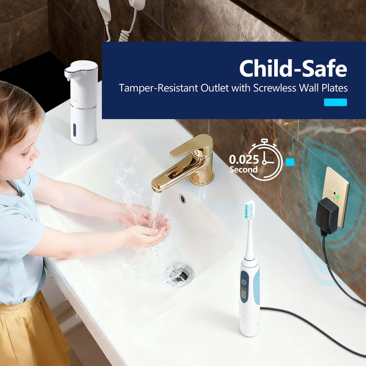LIDER GFCI outlet is ETL listed and NEC compliant for safe use