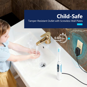 LIDER outlet installed in bathroom or kitchen—quick, reliable GFCI protection.