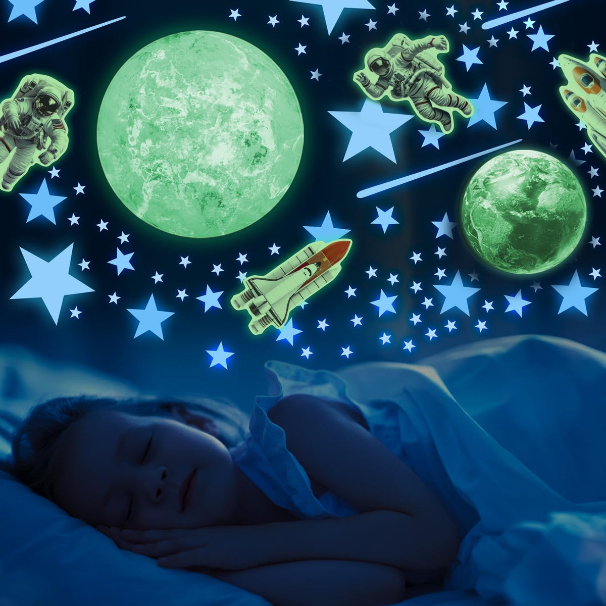 LiderStar ceiling-decor wall stickers transform bedrooms into a starry sky.