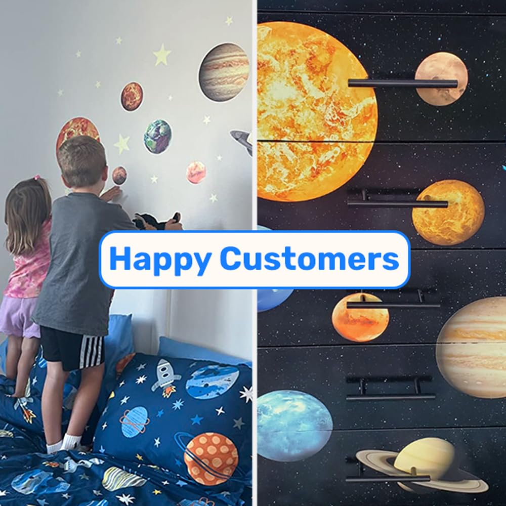 LiderStar educational wall decals green interactive solar system visuals for curious minds.