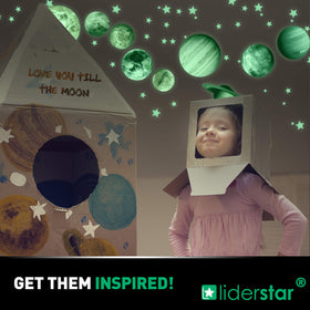 LiderStar night light kids room green soft glow provides comfortable nighttime hours.