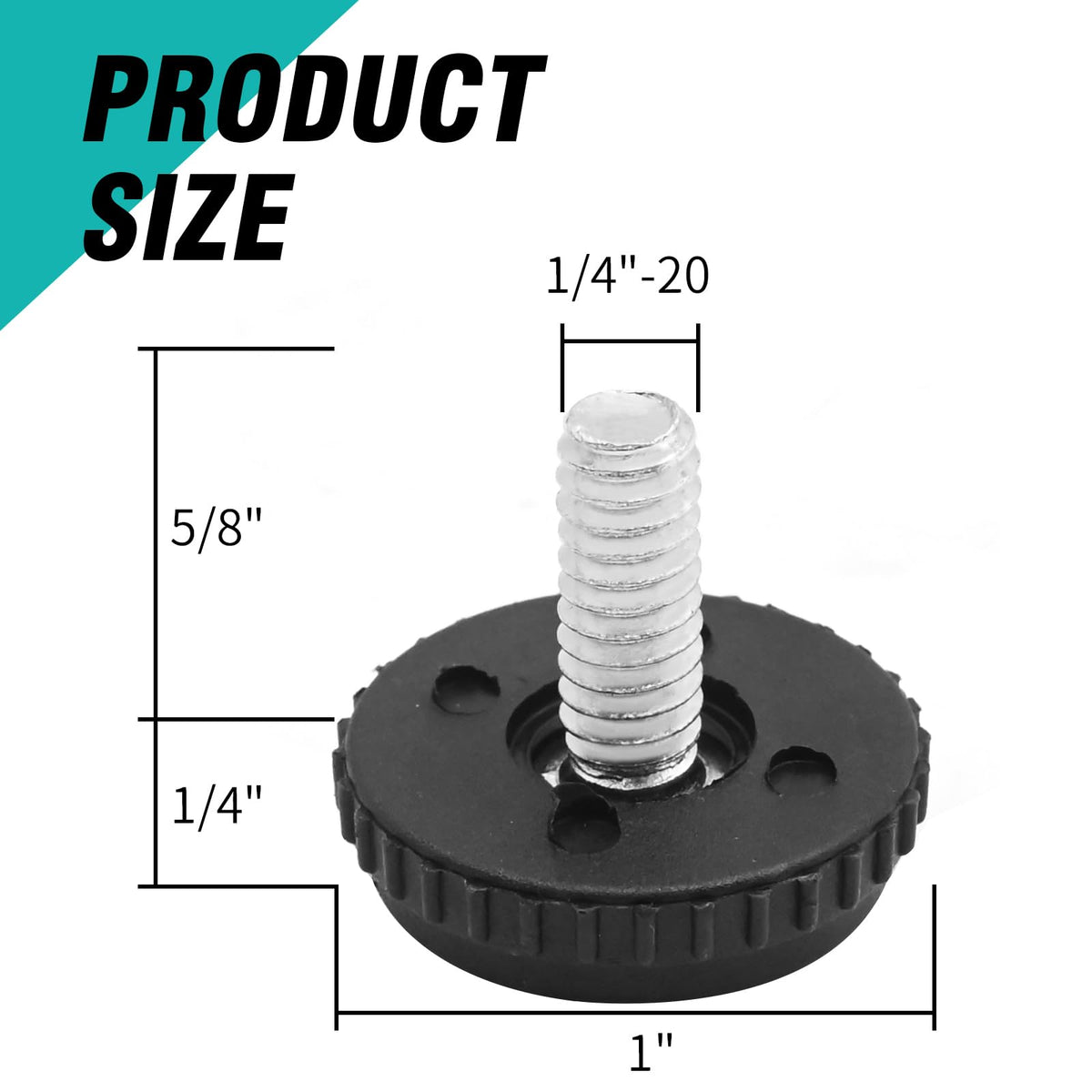 LIDSCURA screw-in levelers with PP base for secure, long-lasting support.