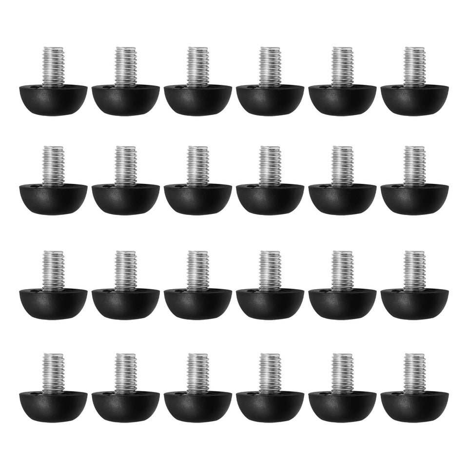 LIDSCURA stainless steel leg leveler closeup for durable outdoor use.