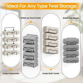 LIDTOP large capacity wire basket stores towels, decor, and essentials