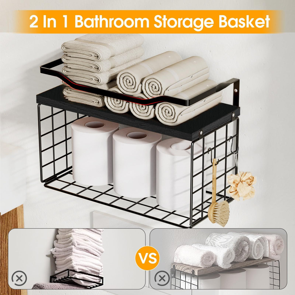 LIDTOP multi-tier towel holder helps keep towels neatly separated
