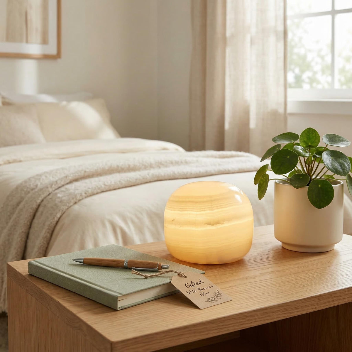 Lierlava gift-ready marble lamp in nature inspired packaging