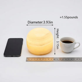 Lierlava portable marble lamp fits on desks and shelves anywhere
