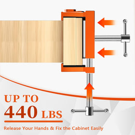 Lifarsculp clamps feature industrial-strength jaws for durable woodworking and cabinetry projects.