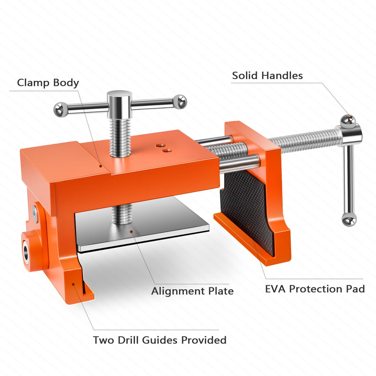 Lifarsculp two-pack orange clamps are easy to spot on site.