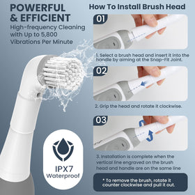 LifeBasis ergonomic rubberized handle reduces fatigue during use.