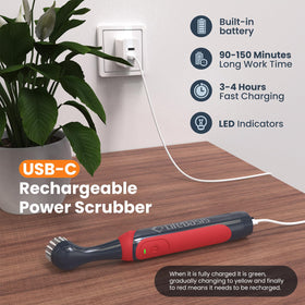 LifeBasis grout brush head cleans tight joints without scratching surfaces