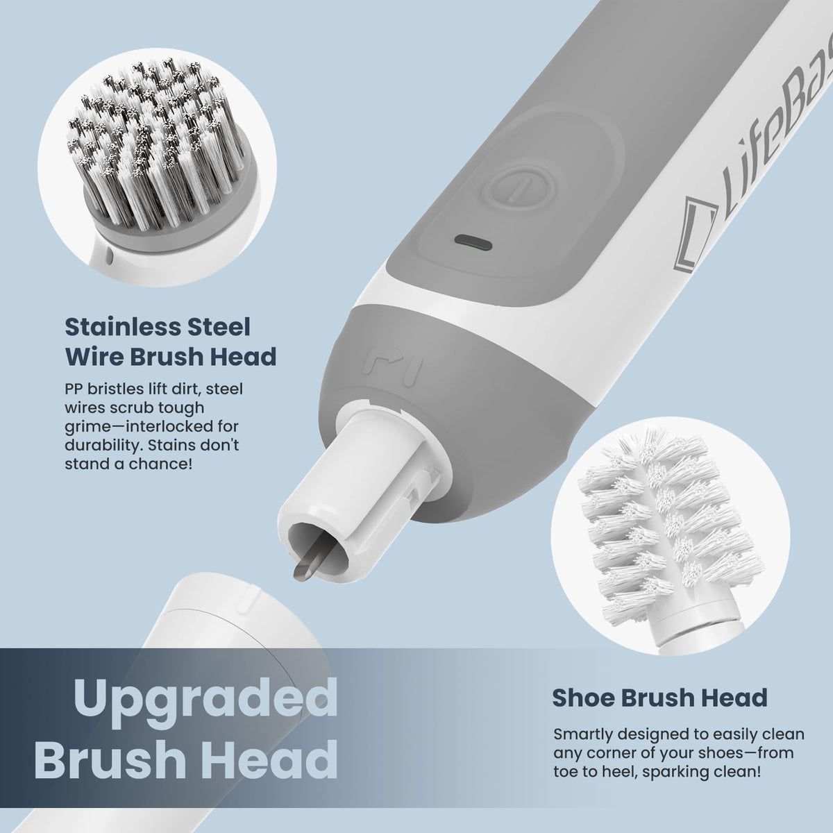 LifeBasis IPX7 waterproof design for wet cleaning tasks.