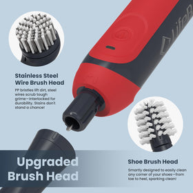 LifeBasis shoe brush handles dirt on floors and footwear with ease