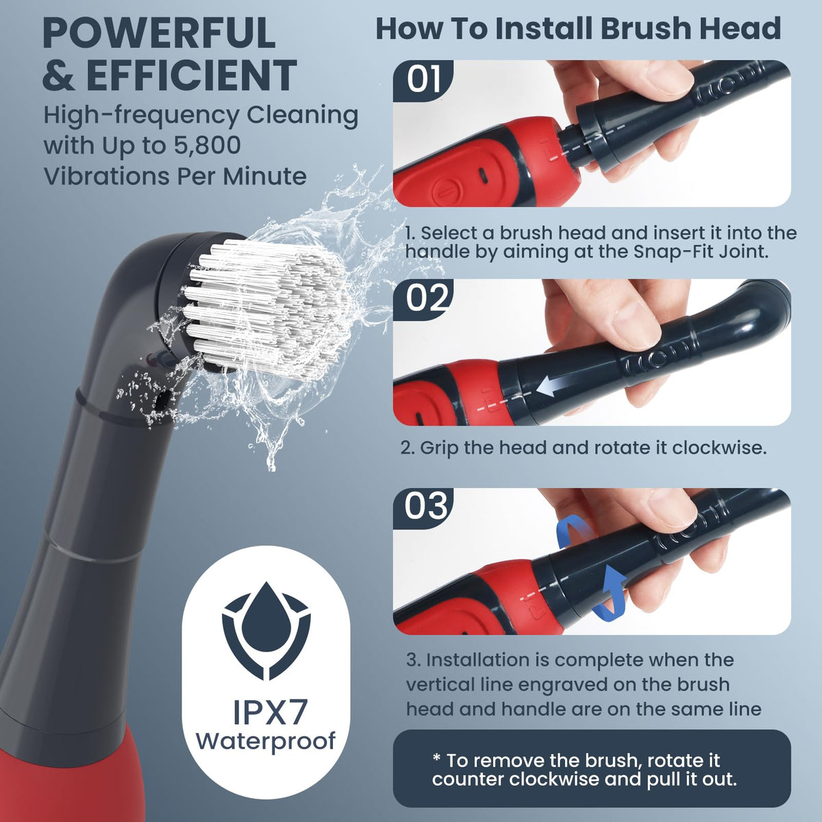 LifeBasis soft bristle brush for delicate surfaces and gentle scrubbing