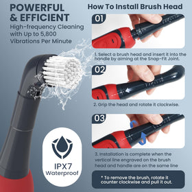 LifeBasis soft bristle brush for delicate surfaces and gentle scrubbing