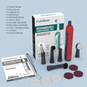 LifeBasis Type-C charging cable keeps the tool powered during cleaning sessions