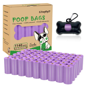 Lifegogo dog poop bags 1140 count for easy, leak-proof outdoor cleanup.