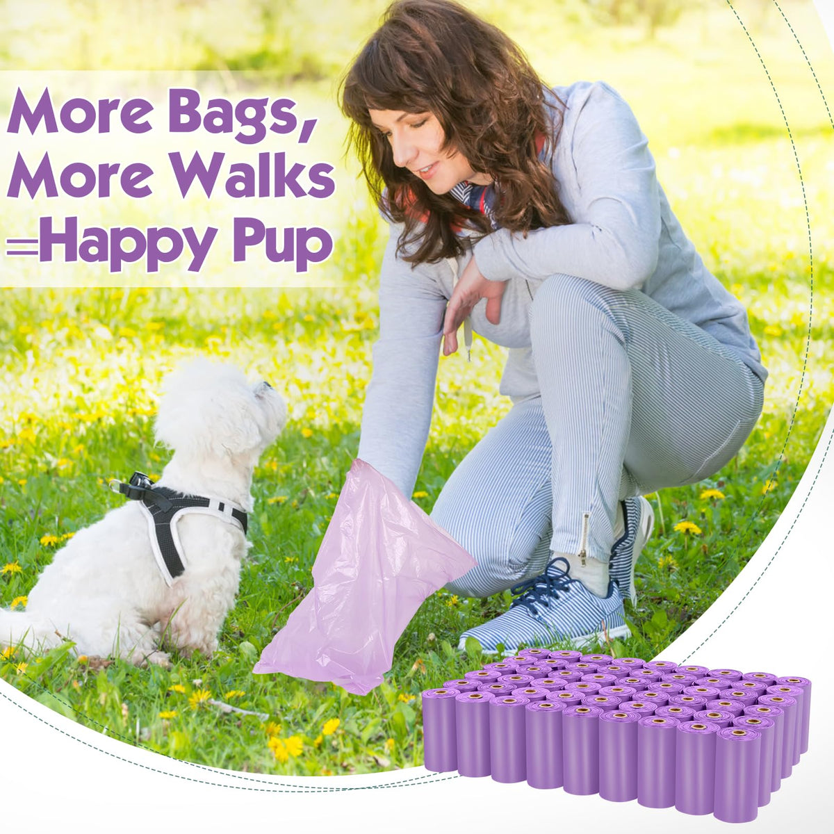 Lifegogo easy-tear design speeds bag removal on walks.