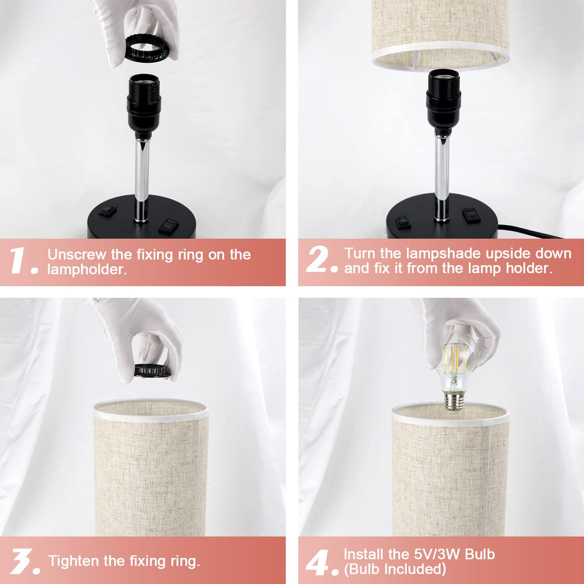 Lifeholder lamp with base close-up showing design and finish