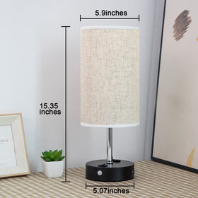 Lifeholder lamp with USB port and base outlet for charging devices