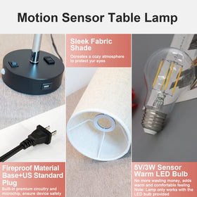 Lifeholder table lamp provides constant on mode for steady bedside lighting
