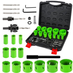 LifeIdeas bi-metal hole saw kit in case with 12 blades for metal and wood