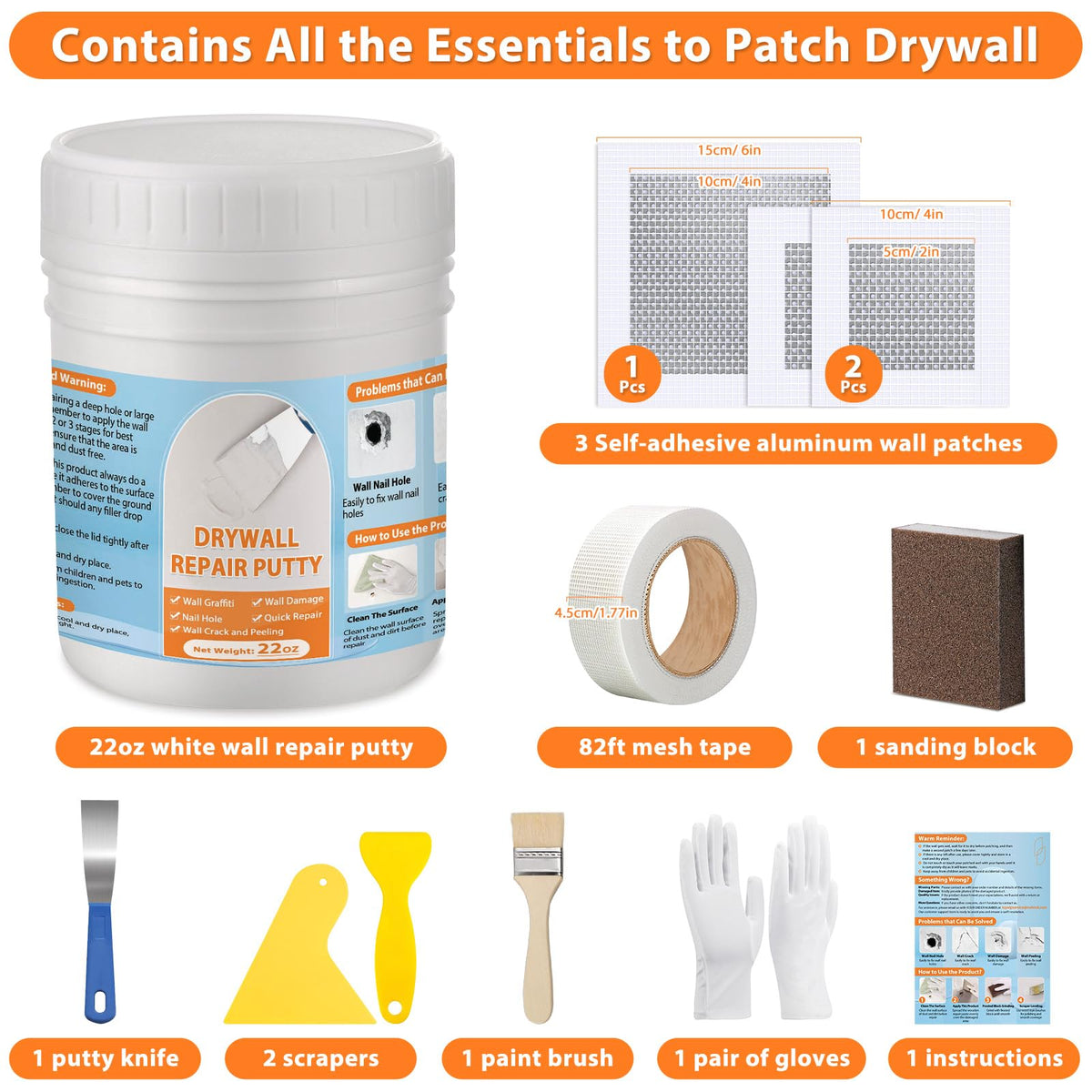 LifeisLuck drywall mesh tape secures patches for durable repairs.