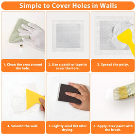 LifeisLuck repair gloves and paintbrush support safe wall repairs.