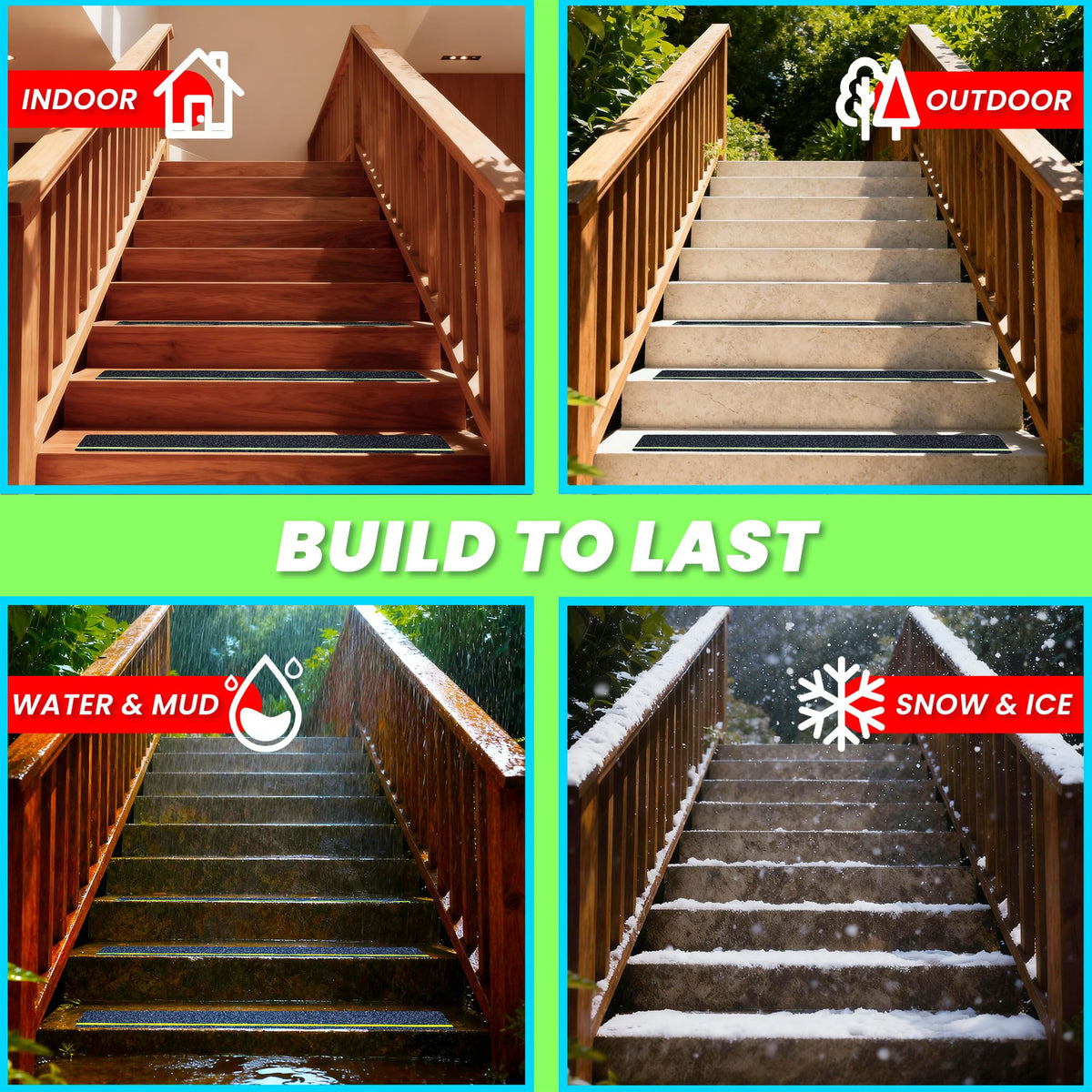 LifeGrip high-traction pad adds grip on slippery surfaces for family protection.
