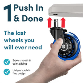Heavy-duty Lifelong casters bearing high load in office setting