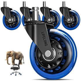 Lifelong original chair wheels glide smoothly on a wooden floor surface