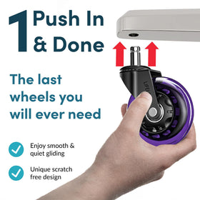 Lifelong Original chair wheels floor protection prevents scratches and scuffs