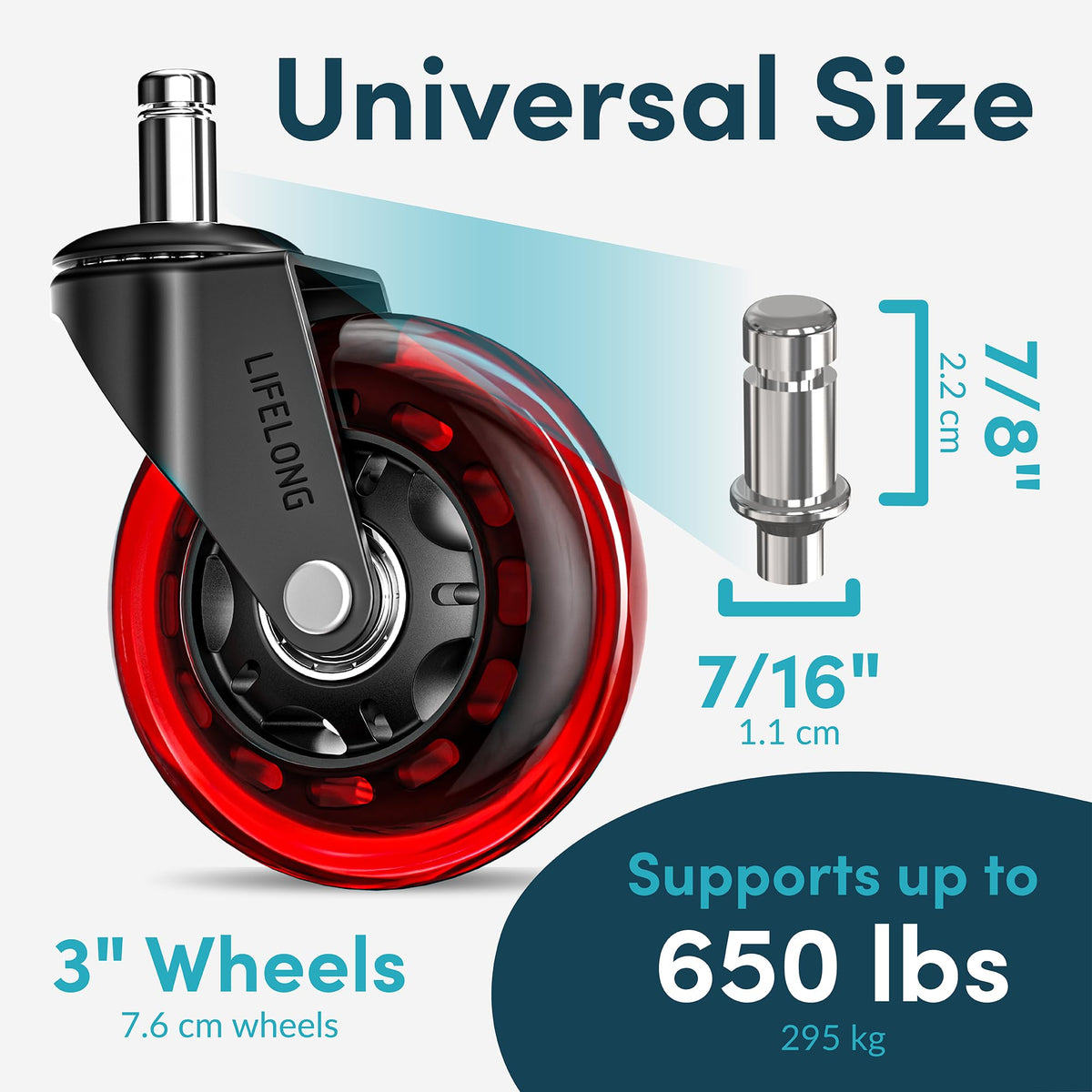 Stem compatibility note for Lifelong wheels with 7/16 x 7/8 inch stems