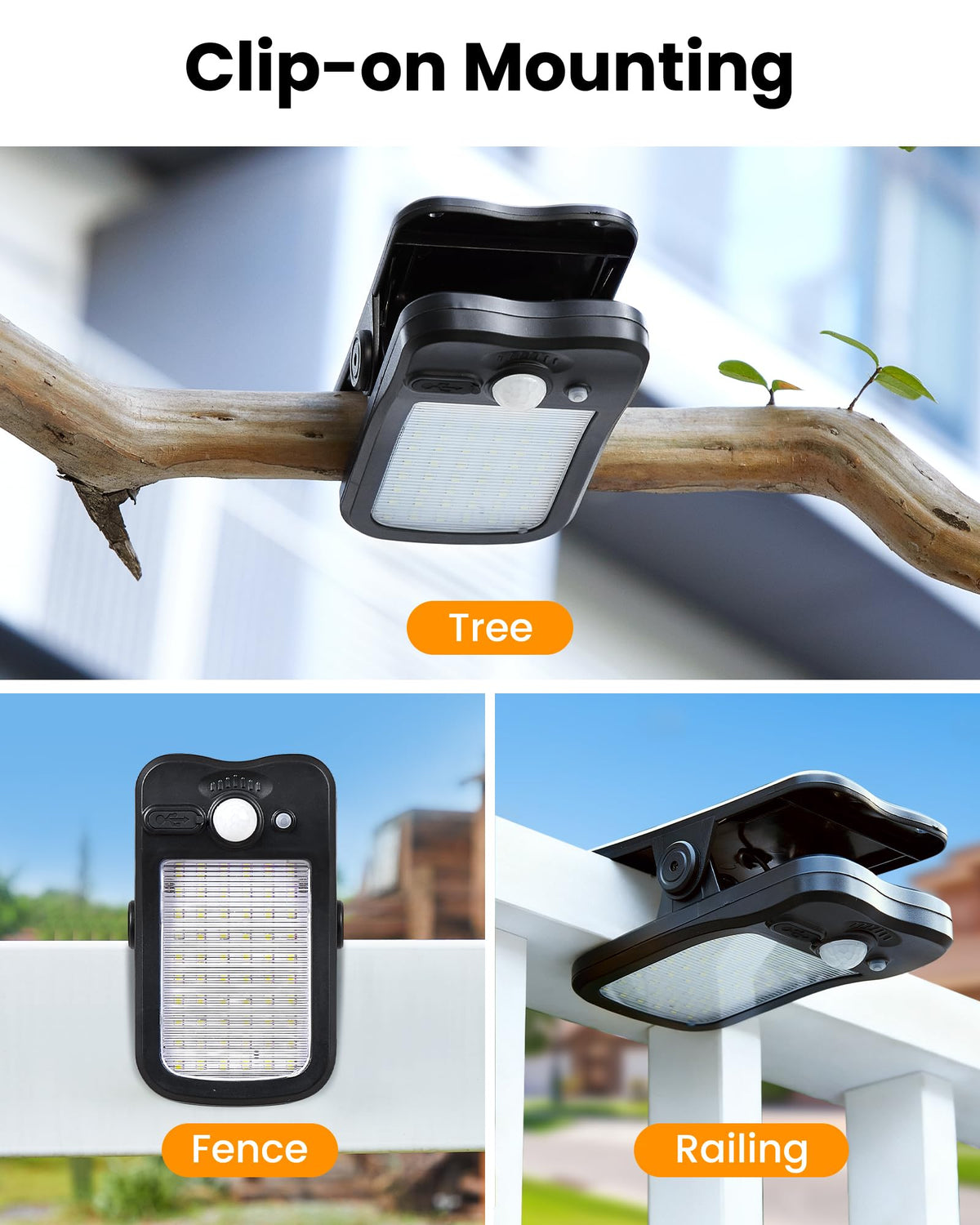 LIFENGSOLER clip-on solar light used for camping near a tent
