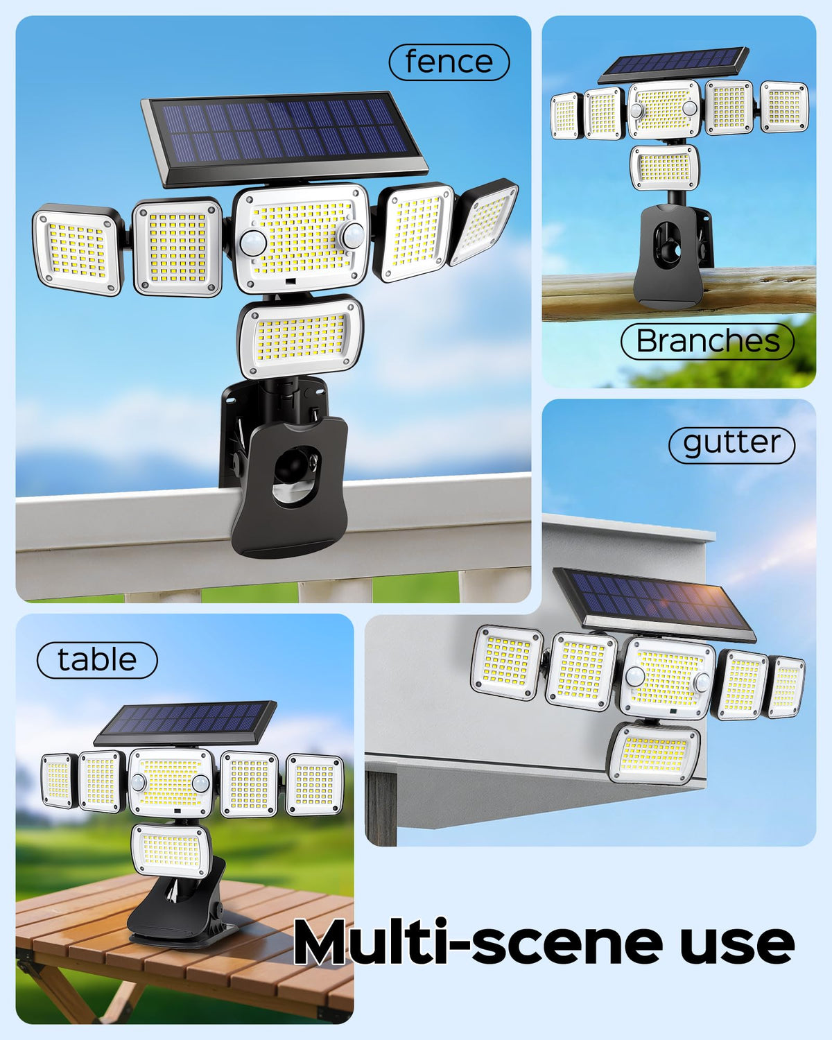 LIFENGSOLER solar flood light remote control with three operating modes.
