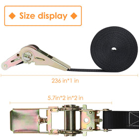 LIFERUN endless ratchet strap mechanism shown for reliable tie-downs.