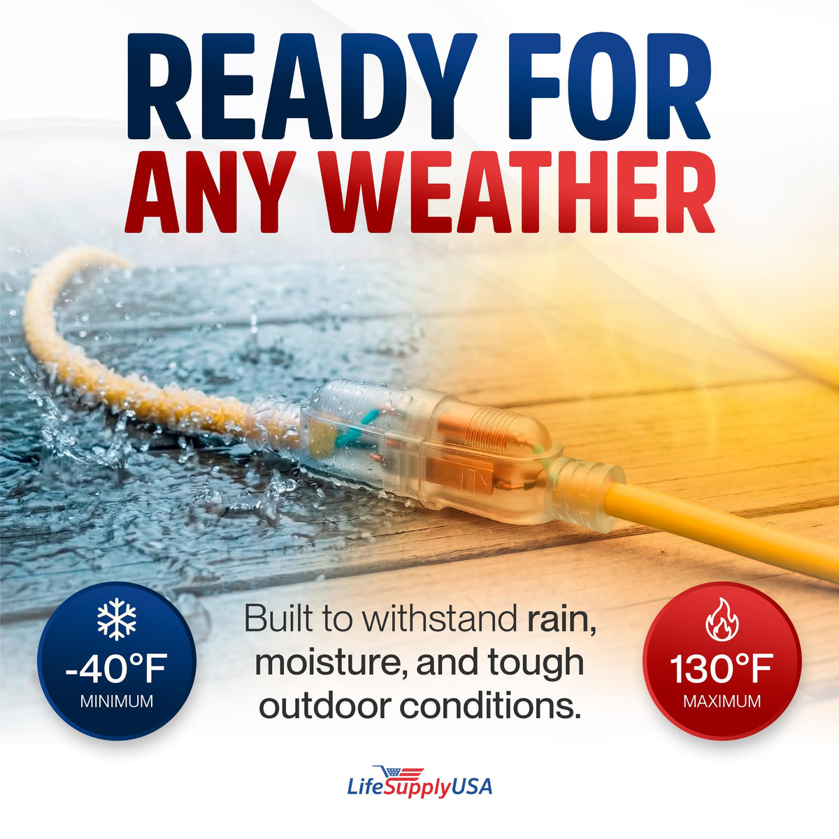 LifeSupplyUSA 3-prong lighted end enhances safety in dim areas